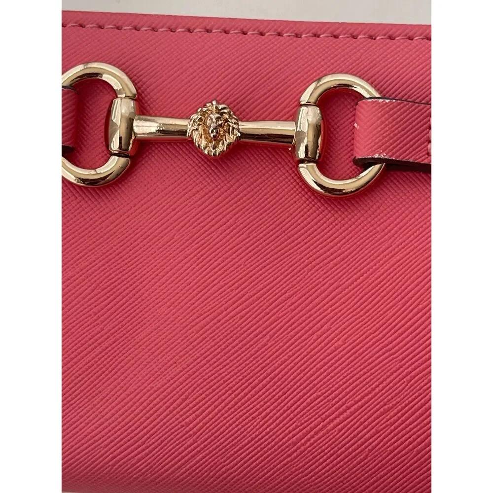 Vintage Anne Klein Horsebit Horse Bit Pink Bi Fold Ladies Wallet 5.5